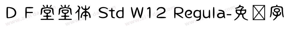 ＤＦ堂堂体 Std W12 Regula字体转换